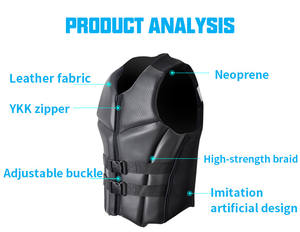 Chaleco Salvavidas de Neopreno Rojo Liso para Adultos con Diseño de Logotipo Personalizado, Espuma EPE, para <span class=keywords><strong>Surf</strong></span>, Natación, Deportes Acuáticos, Moto Acuática, Barco - Product Image 4