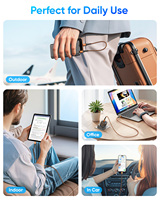 Cable USB C trenzado de nailon SUNGUY, 60W 3A, cable de datos de carga rápida, cable USB, carga rápida para el mercado europeo
