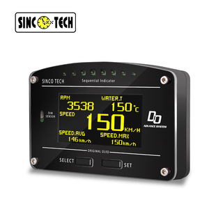 เกจ์วัดอเนกประสงค์ในรถยนต์ Sincotech Sequential Indicator DO907OBD OLED แสดงความเร็ว รอบเครื่องยนต์ และอุณหภูมิน้ำ - Product Image 1