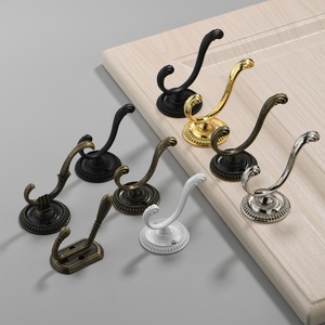 Ganchos Decorativos de Pared Dobles de Estilo Antiguo y Vintage para Abrigos y Armarios, Ideales para Armarios, Salas de Estar y Oficinas - Product Image 1