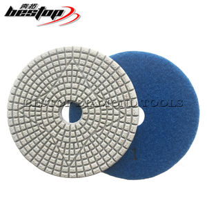 D100mm bantalan pemoles berlian basah granit <span class=keywords><strong>3</strong></span>-Step <span class=keywords><strong>Hook</strong></span> <span class=keywords><strong>Loop</strong></span> 4in Diameter luar dapat disesuaikan bantalan Buffing batu OEM - Product Image 2