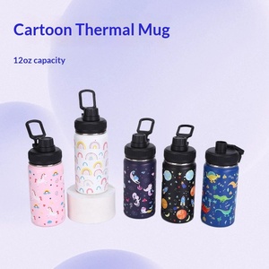 Nouvelle gourde isotherme en acier inoxydable pour enfants, à thème dessin animé, avec paille, mignonne, portable, élégante, pour usage extérieur, facile à transporter - Product Image 3