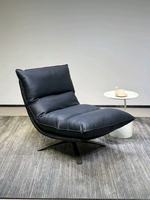 Fauteuil pivotant moderne à assise profonde, fauteuil de détente individuel rembourré et moelleux pour salon