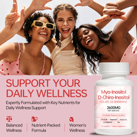 Fabricant de capsules de complexe d'inositol OEM avec Myo-D-Chiro-Inositol, Folate, Vitamine D3, Berbérine, GMP, complément alimentaire pour l'équilibre hormonal