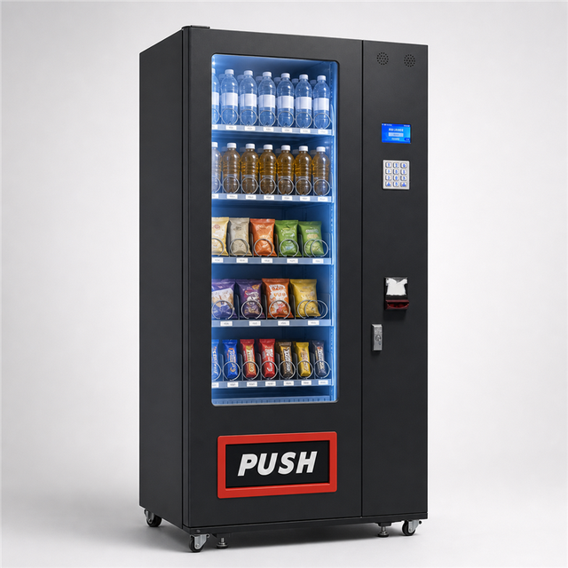 Commercial Refrigerated Vending Machine Smart Cold Food Drink Vending Machine with Cashless Card Payment
