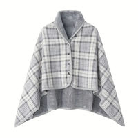 Châle-couverture multifonctionnel en polyester 100 %, personnalisable en couleur et en taille, confortable, avec poches, pour adultes, adolescents, festivals, quatre