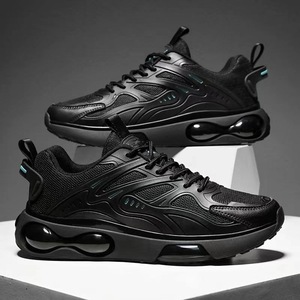 Chaussures de course homme en maille respirante avec coussin d'<span class=keywords><strong>air</strong></span>, amortissantes, antidérapantes, semelle épaisse, baskets déco - Product Image 1