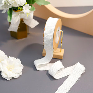 Nuovo Design di lusso Tweed cotone lana nastro scaloppato nastro di imballaggio regalo per san valentino - Product Image 6