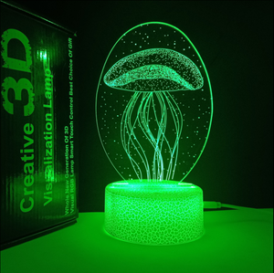 Lámpara de mesa con Interruptor táctil LED de cambio Gradual de 7 colores personalizada, USB lámpara de mesa, ilusión de medusas moderna, dormitorio nocturno, Hotel, 5V eléctrico - Product Image 6