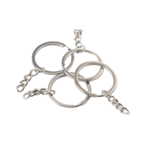 Portachiavi Ilan con catena 32 mm colore argento 6 pezzi per chiavi e accessori - Product Image 1