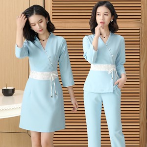 Uniforme de Trabajo para Peluquera China, Traje de Salud Femenino, Ropa de Moda para Hotel, Masajes, Terapia de Baño, Antiarrugas - Product Image 5
