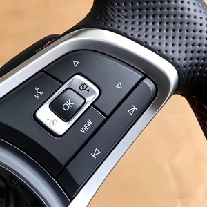 Volant en cuir noir pour Volkswagen Glotion <span class=keywords><strong>GTE</strong></span> R Pol Passat B8 <span class=keywords><strong>Golf</strong></span> MK 6 7 7.5 GTI GTD R Polo Voiture de sport - Product Image 2