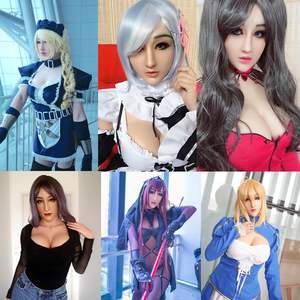 Alice Masque féminin en <span class=keywords><strong>silicone</strong></span> avec maquillage Masque de tête réaliste pour Crossdresser Cosplay Halloween - Product Image 3