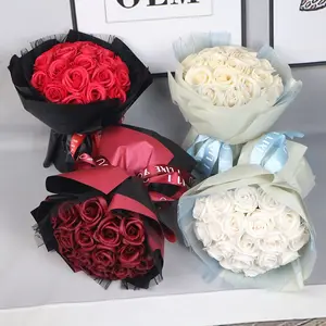 Wholesale New Reasonable Price Gifts Handmade Artificial Soap Rose Flower Bouquet For Mother's Day Birthday Decoration
