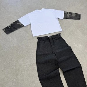 Soft Washed 100% Cotton LongSleeve <b>TShirt</b> <b>Men's</b> Oversized Streetwear Layered Camo <b>Long</b> <b>Sleeve</b> - Product Image 2