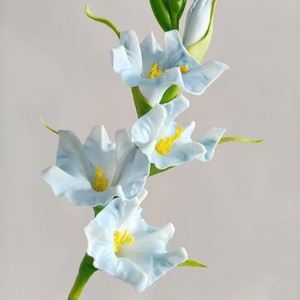 ช่อดอกกลาดิโอลัสประดิษฐ์สวยงาม ดอกไม้ผ้าไหม สีแดงไวน์ สีม่วงลาเวนเดอร์ สีฟ้าอ่อน สีเหลือง สีส้ม สำหรับตกแต่งบ้าน งานแต่งงาน - Product Image 3