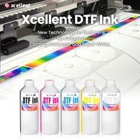 Encre DTF Xcellent 1000ml CMJN Blanc Sans Encrassement Tête Haute Qualité Encre Pigmentée Transfert DTF pour Epson I3200 XP600 L1800 L805 R1390