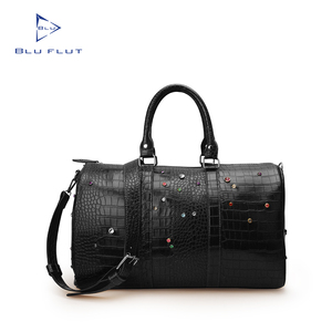 Bolsa de Viaje de Cuero de Gran Capacidad, Bolsa de Gimnasio Cruzada de Fin de Semana, Decoración de Diamantes para Mujer, Bolsa de Viaje Personalizada para Hombre - Product Image 5