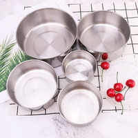 Lot de 5 boîtes de conservation alimentaire en acier inoxydable non poli de haute qualité, vente en gros, directement de l'usine