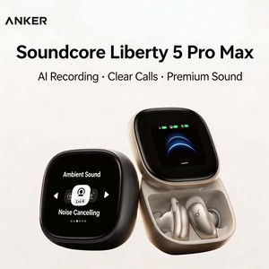 หูฟังไร้สาย Soundcore Liberty 5 Pro Max ANC พร้อมระบบบันทึกเสียง AI หูฟังบลูทูธพร้อมเคสชาร์จแบบหน้าจอสัมผัส - Product Image 2