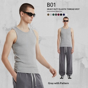 Vêtements pour hommes Printemps/Été 2026 – <span class=keywords><strong>Débardeur</strong></span> de sport respirant en coton extensible 430g pour fitness - Product Image 1