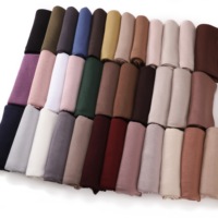 Écharpe légère en jersey de coton mercerisé pour femme, douce, respirante, couleur unie, longue étole, foulard musulman extensible, hijab