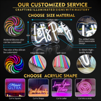 Enseigne néon LED personnalisée avec logo d'entreprise, panneau acrylique, décor mural à intensité variable pour magasin, bar, café, fournisseur en gros