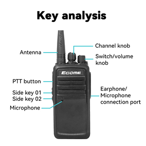 Ensemble radio bidirectionnel fiable, portée longue distance (0-3 km), canaux sécurisés, indice de protection IP54, fréquence UHF pour le milieu professionnel - Product Image 3