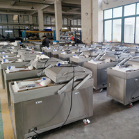 Machine sous vide industrielle à double chambre en acier inoxydable SUS 304, scelleuse de packaging alimentaire à chambre profonde robuste pour la viande, les fruits de mer et la transformation de la viande