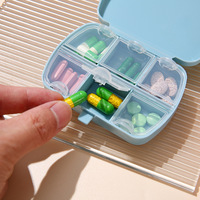 Logo personnalisé Boîte à médicaments à 6 compartiments Boîtes à pilules de haute qualité Organisateurs de voyage