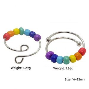 แหวนสายรุ้งใหม่แหวนเหล็กไทเทเนียมสีเครื่องประดับยุโรปและอเมริกาทันสมัยเฉพาะกลุ่มสแตนเลสอุปกรณ์เสริม - Product Image 6