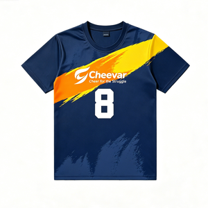 Jersey Voli Pria Ringan Kerah Bulat Kaos Voli Pakaian Voli - Product Image 4