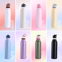 Termo Deportivo Personalizado con Logotipo, Delgado, Aislado, de Acero Inoxidable, Grado Alimenticio, Libre de BPA, Tapa con Cierre Hermético, 18oz 24oz, para Viajes y Aire Libre