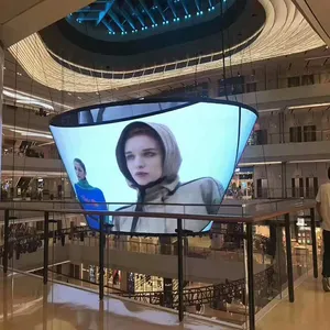 Layar display LED fleksibel iklan berkualitas tinggi untuk digunakan model P1.25 iklan luar ruangan