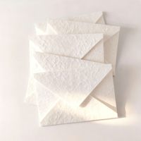 Kartu Ucapan Kertas Katun Buatan Tangan Estetika Vintage Amplop Desain Bunga 3D Timbul Tekstur Mewah Undangan Pernikahan