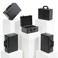 Boîte de collection pour cartes de sport classées, en aluminium rigide, couleur noire personnalisée
