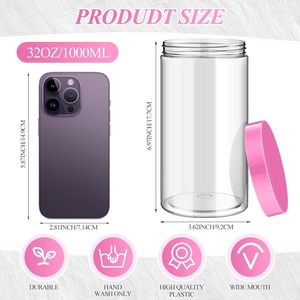 VANTUR Y-26930-05 PET Plastic Round Medicine <b>Bottle</b> for 60 Capsules <b>100mL</b> Capacity with Screw Cap and Screen Printing - Product Image 3