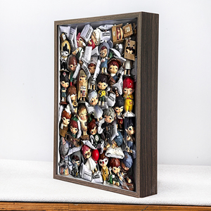 Thủ công bền 5 cm dày rỗng MDF khung hộp bóng 6 màu in kỹ thuật số để hiển thị bộ sưu tập yếu tố trang trí - Product Image 6