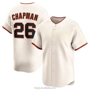 Maillots de <span class=keywords><strong>baseball</strong></span> personnalisables grande taille style vintage uniformes d'équipe à boutons logos brodés polyester à séchage rapide respirant - Product Image 4
