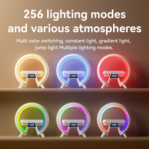Mini altavoces <span class=keywords><strong>Bluetooth</strong></span> con carga inalámbrica Lámpara de luz nocturna portátil Altavoz Cargador Teléfono - Product Image 4