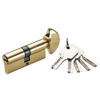 Cilindro de Puerta con Llave Maestra Europea de Alta Calidad Modelo Turco Cilindro de Puerta de Latón para Cerradura de Embutir