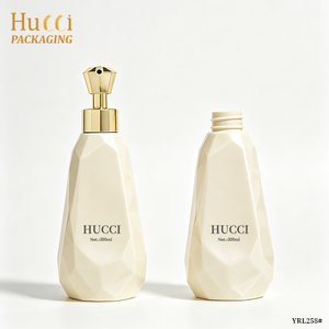 Vente en gros de flacons cosmétiques en plastique PET de 300 ml, électro-plaqués, pour lotion, emballage pour soins capillaires, flacon de shampooing et d'après-shampooing avec pompe - Product Image 2