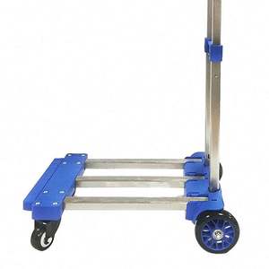 Chariot à main télescopique pliable en acier inoxydable Tian Yu à 2 roues, durable, portable, multifonctionnel, pour bagages de voyage en extérieur - Product Image 3