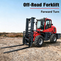 Chariot élévateur diesel Yuchai 3T 3.5T 4T tout-terrain robuste 4x4, levée 4.5m, CE EPA Euro 5 pour usage agricole