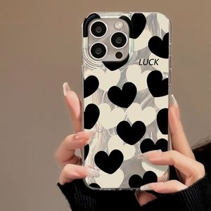 เหมาะสำหรับเคสไอโฟน 17 โปรแม็กซ์ ลายขนนกเรียบง่าย ลายหัวใจเต็มจอ รูขนาดใหญ่ เคสโทรศัพท์กันกระแทก - Product Image 3