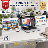 Monitor Portátil de 14 Pulgadas con Doble Pantalla para Uso Empresarial, IPS Tipo-C 1920x1200 60Hz OEM Personalizado, Extensor de Laptop con Altavoz Integrado