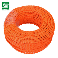 Cable textil trenzado flexible Cable cubierto de tela para iluminación de hogar y cafetería