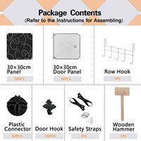 Organisateur de rangement modulaire en cubes, armoire en plastique détachable avec porte, étagère multi-compartiments pour économiser de l'espace, pour la maison, le placard, la chambre