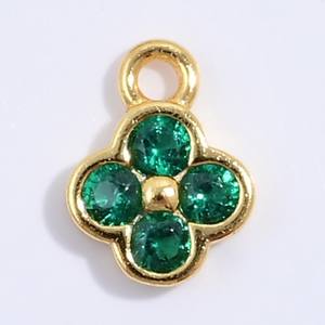 Liontin Perak 925 Cantik dan Menawan Bentuk Semanggi dengan Zirkon Warna-warni untuk Pembuatan Perhiasan Kalung dan Gelang DIY - Product Image 4