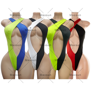 Maxsun Sexy Cô Gái Vũ Nữ Thoát Y Trang Phục Dancewear Kỳ Lạ Sexy Màu Sắc In Ấn Hai Mảnh Đồ Lót Cơ Thể Stocking Kỳ Lạ Dancewear Bikini - Product Image 2